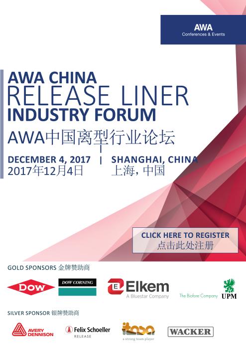 AWA China Release Liner Industry Forum 2017: Shanghai, China